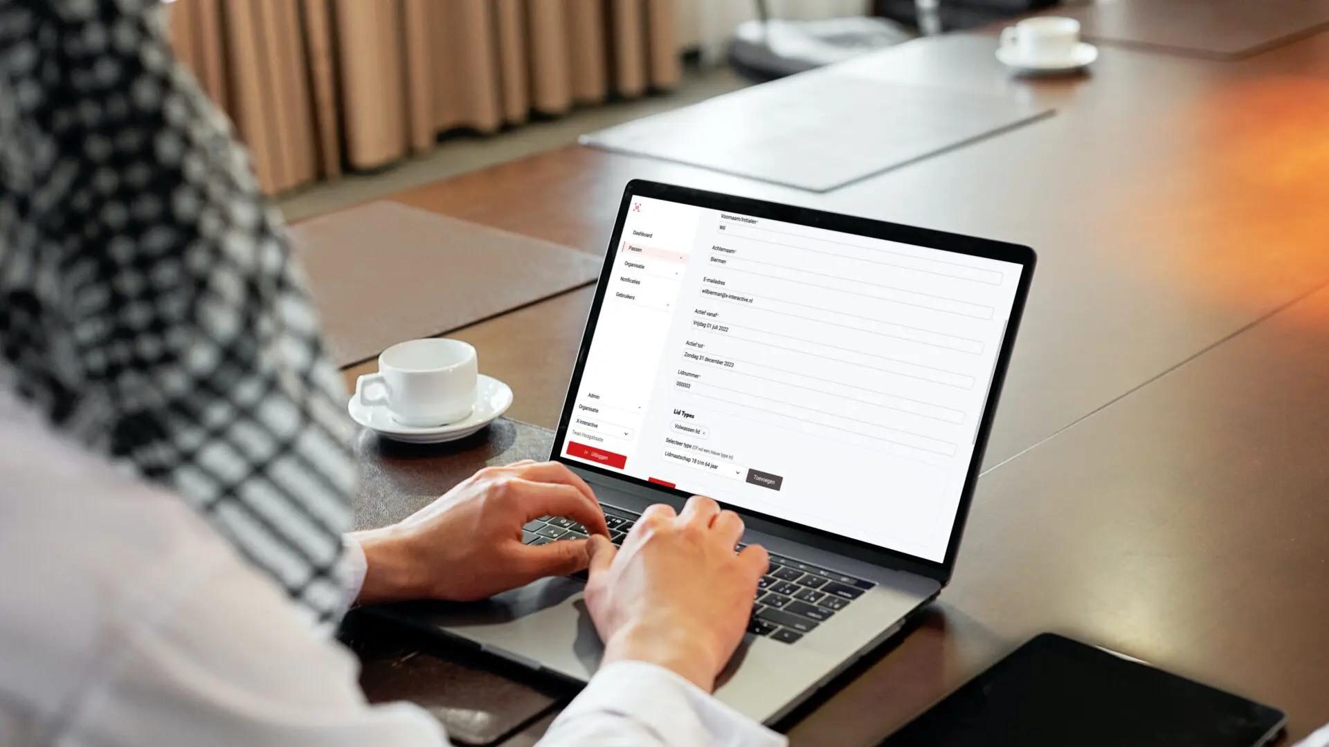 Webportaal pas aanpassen functie