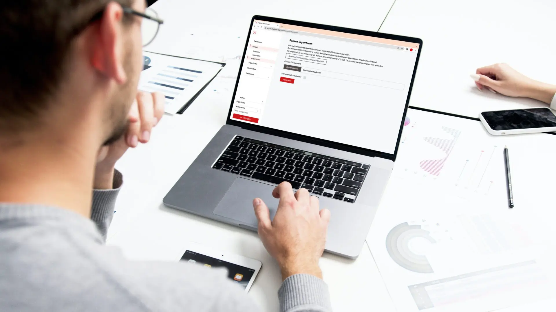 Webportaal passen importeren